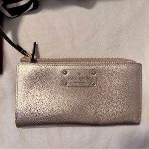 Kate Spade Shimmering Rose Gold Wristlet